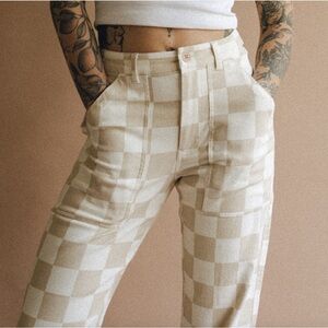 P&Co 304 Service Fatigue Pants - Stone Checkerboard